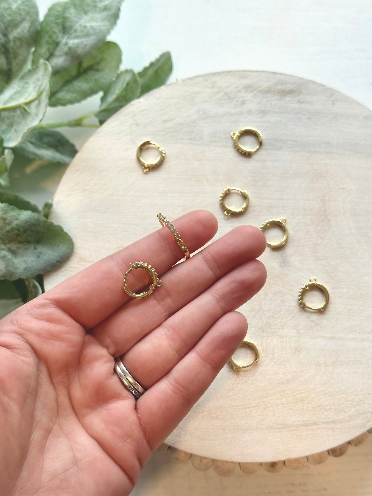 CZ Lever Hoops - Gold (10pc)