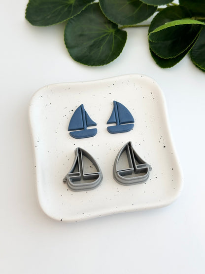 Sailboat (Mirror Set) | Polymer Clay Cutter