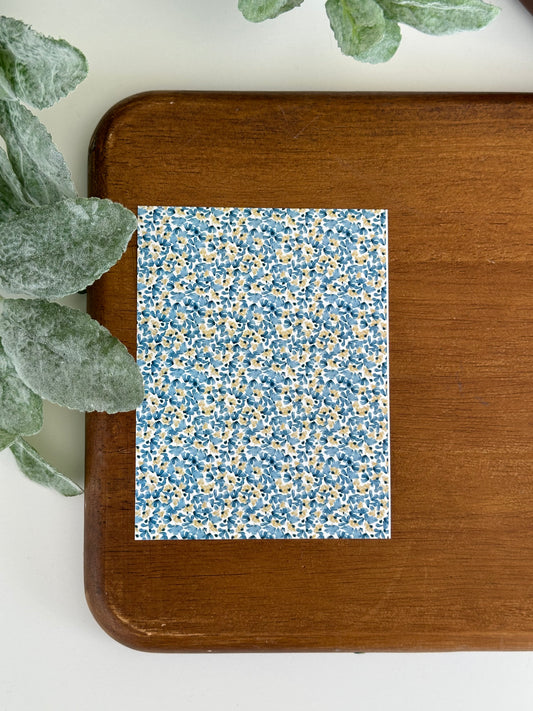 Blue an Golden Watercolor Flowers | GN53 | Image Transfer Paper