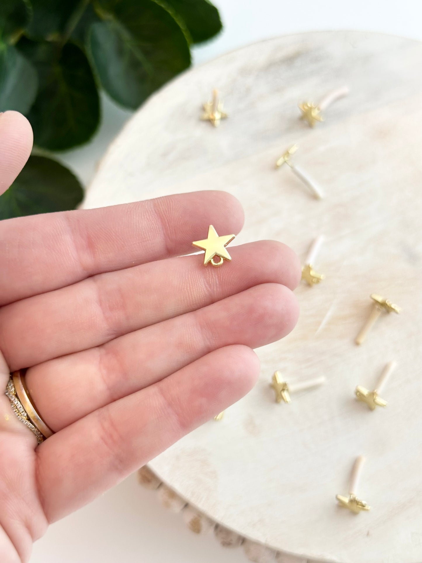 Star Earring Posts - Gold (10pc)