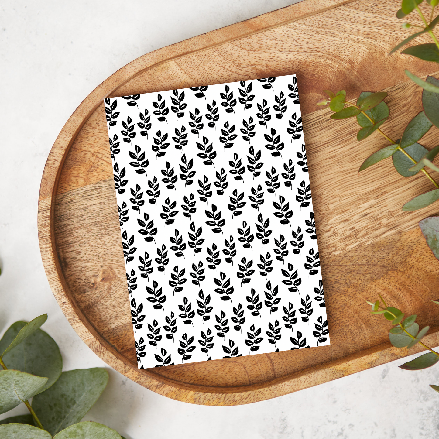 Leaf Spray Stems - Black on White | FB122 | Image Transfer Paper