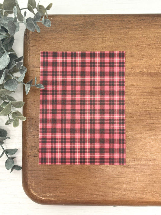 Red & Black Plaid Bold | PL14 | Image Transfer Paper