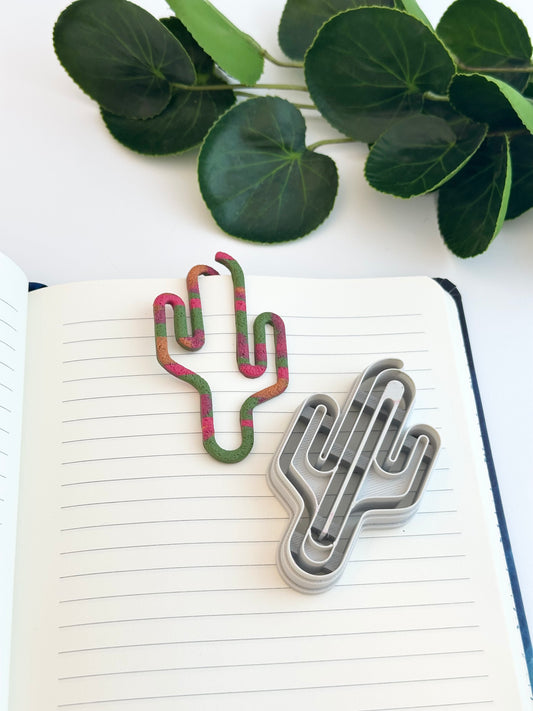 Cactus Paperclip Bookmark | Polymer Clay Cutter