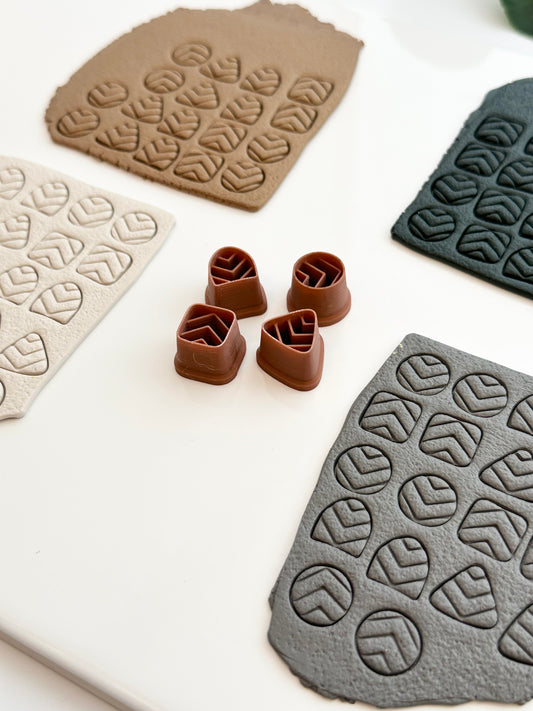 Chevron Shapes Studs | Polymer Clay Cutter