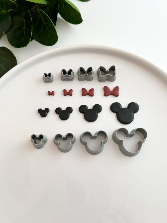 Mouse Head + Bow | Polymer Clay Cutter