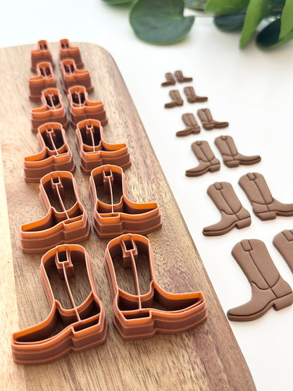 Cowboy Boots (Mirror Set) | Polymer Clay Cutter