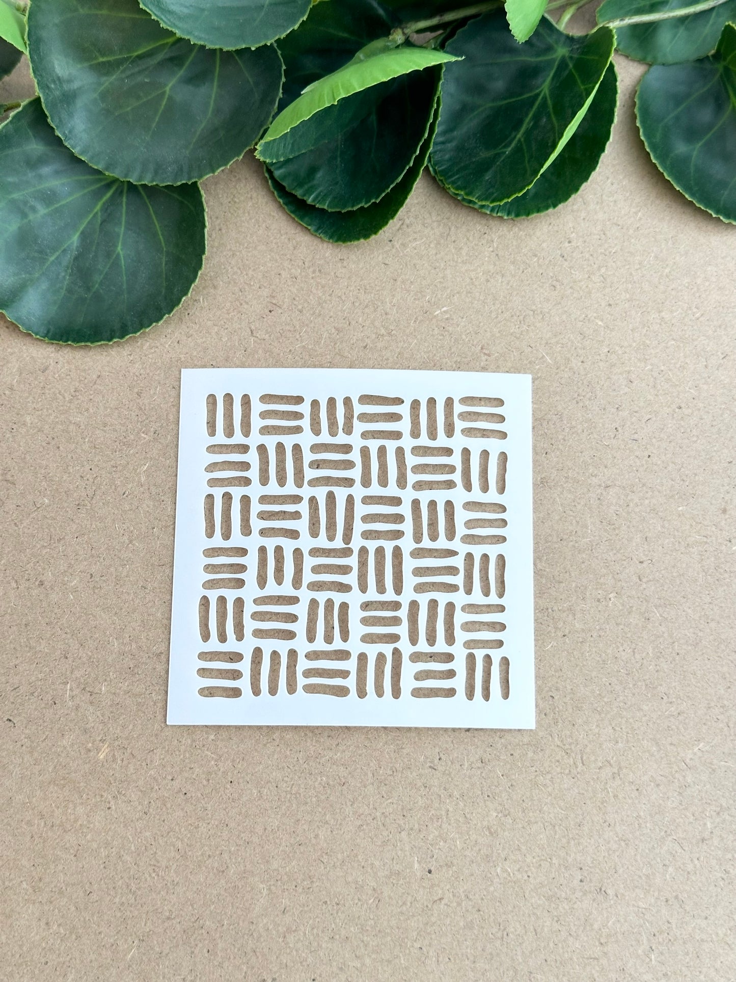 Organic Dashed Grid - Mini Stencil | Clay Stencil