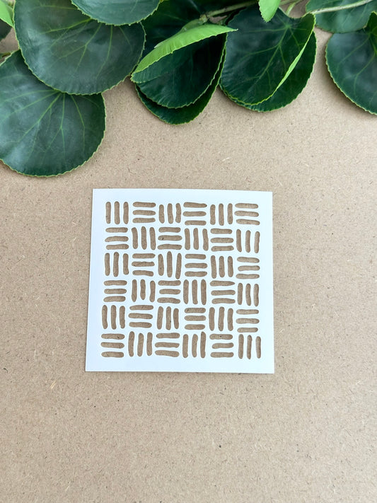 Organic Dashed Grid - Mini Stencil | Clay Stencil