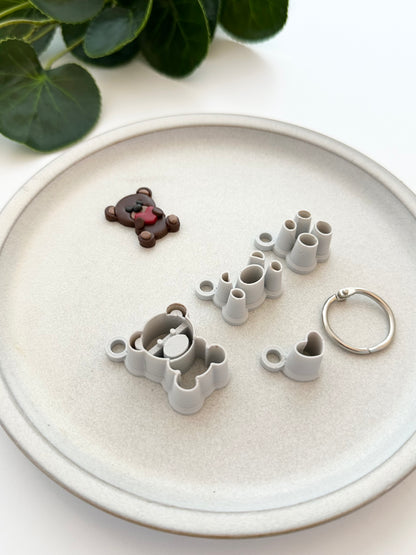 Teddy Bear Builder Set with Heart (4pc Set) | Polymer Clay Cutter