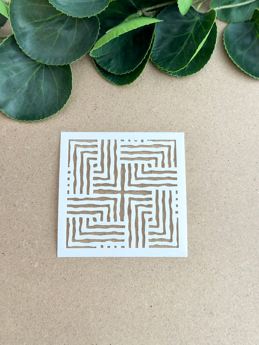 Organic Maze - Mini Stencil | Clay Stencil