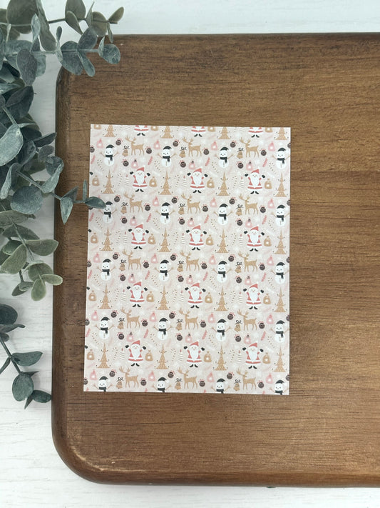 Blush Christmas Pattern | CH32 | Image Transfer Paper