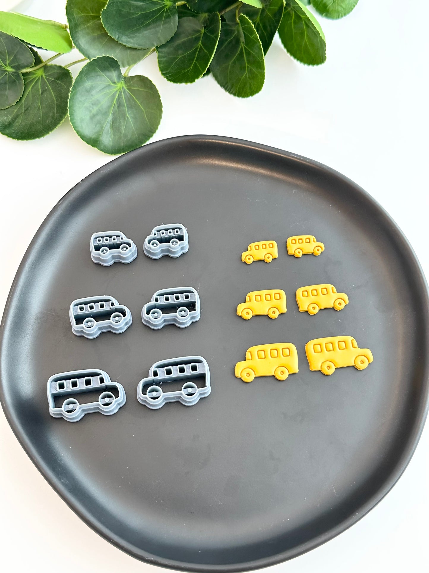 School Bus (Mirror Set) | Polymer Clay Cutter