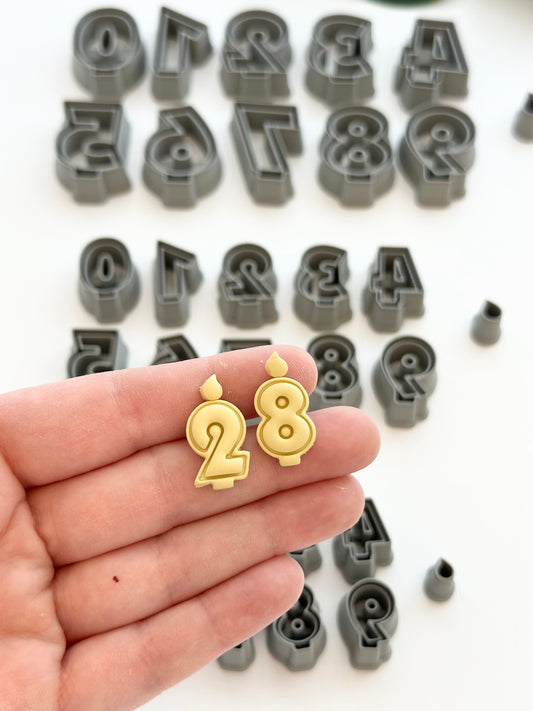 Birthday Candle Numbers | Polymer Clay Cutter