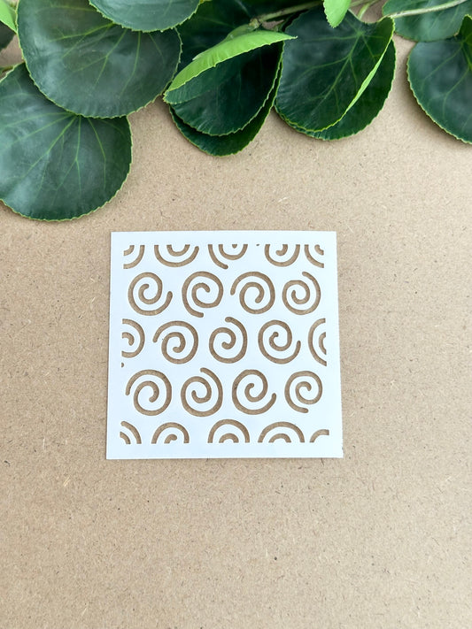 Spirals - Mini Stencil | Clay Stencil
