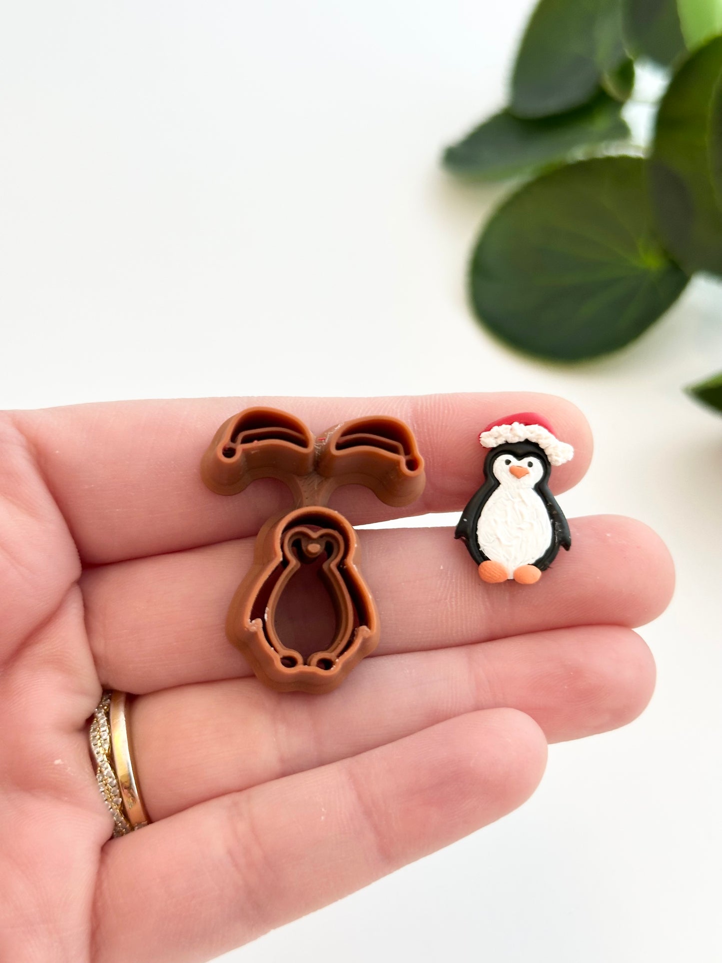 Santa Penguin (Mirror Set) | Polymer Clay Cutter