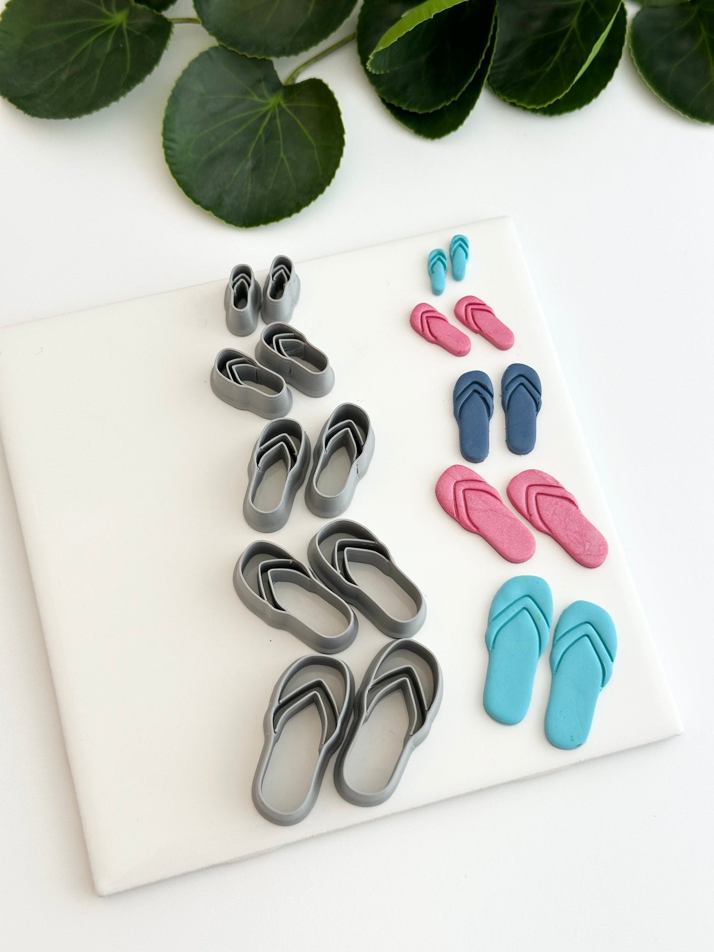 Flip Flops (Mirror Set) | Polymer Clay Cutter