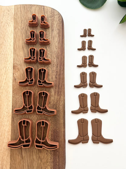 Cowboy Boots (Mirror Set) | Polymer Clay Cutter