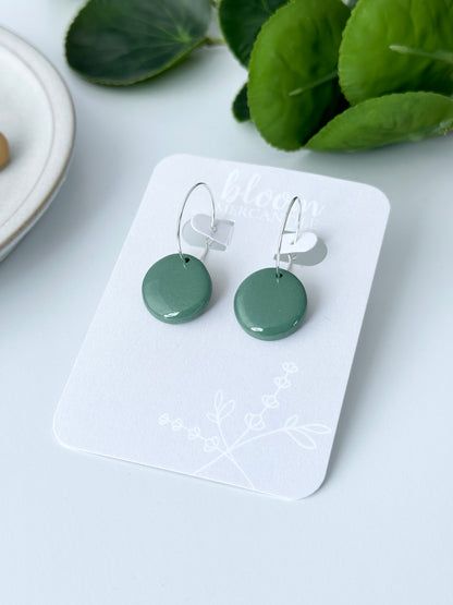 Circle Loop Dangles | Polymer Clay Earrings