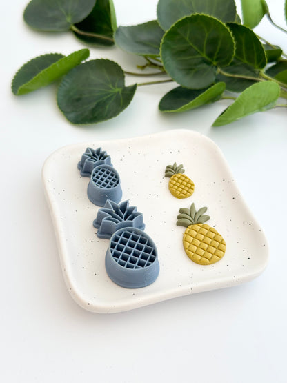 Pineapple and Leaf Crown | Polymer Clay Cutter