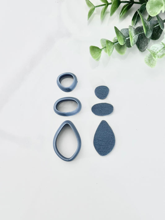 Organic Pebbles B (3pc) | Polymer Clay Cutter