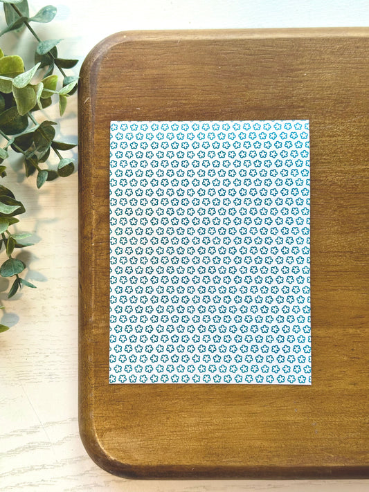 Teal Micro Daisies | ML17 | Image Transfer Paper