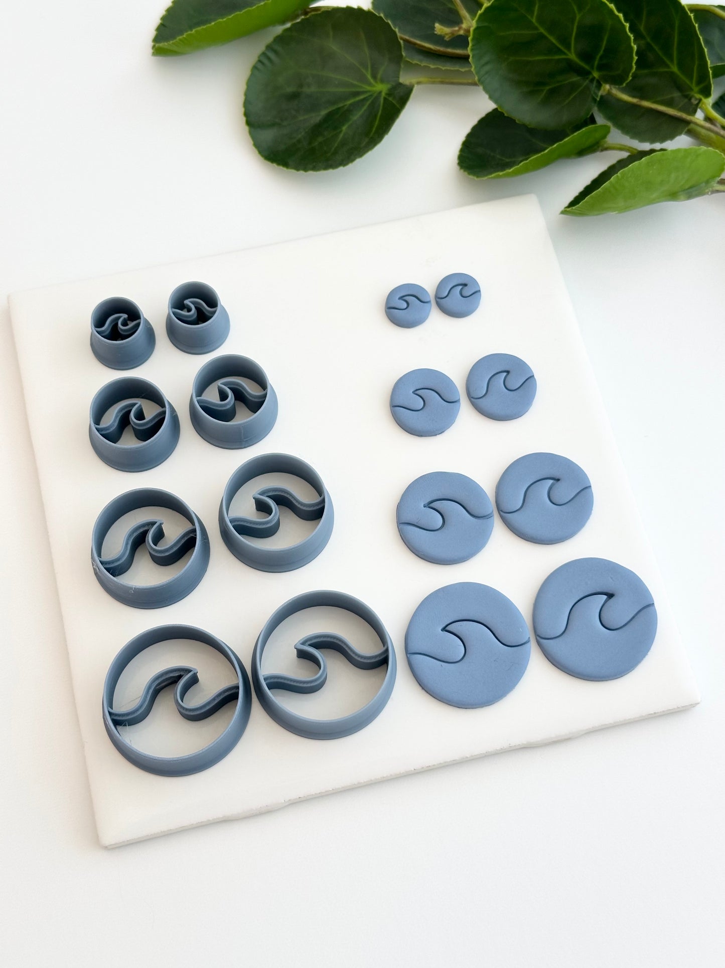 Waves (Mirror Set) | Polymer Clay Cutter