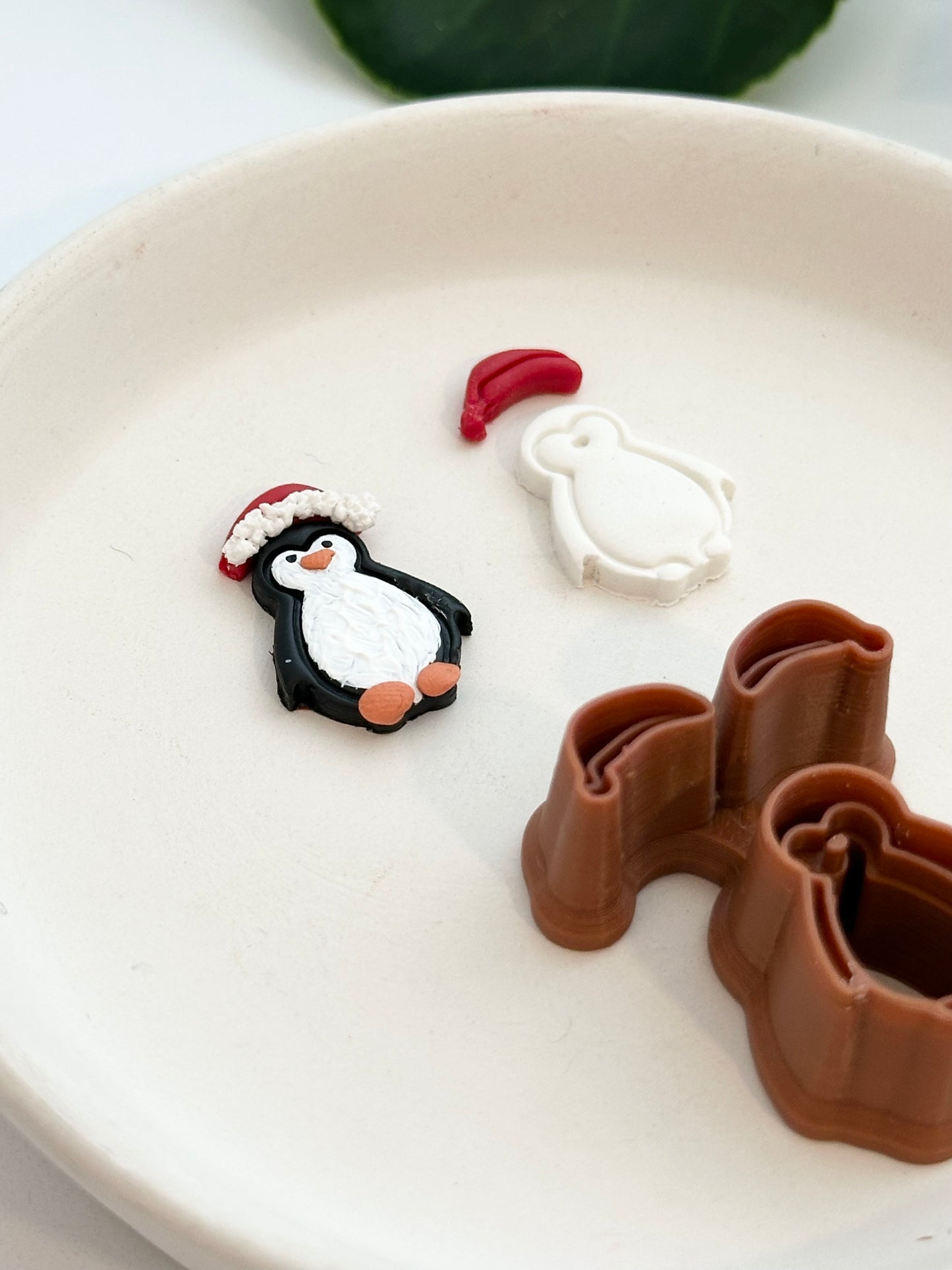 Santa Penguin (Mirror Set) | Polymer Clay Cutter