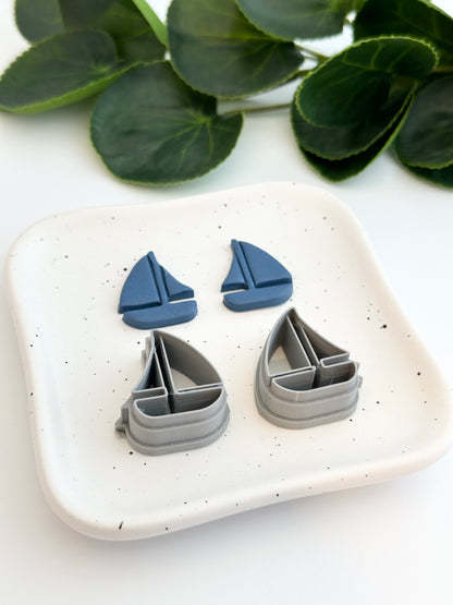 Sailboat (Mirror Set) | Polymer Clay Cutter