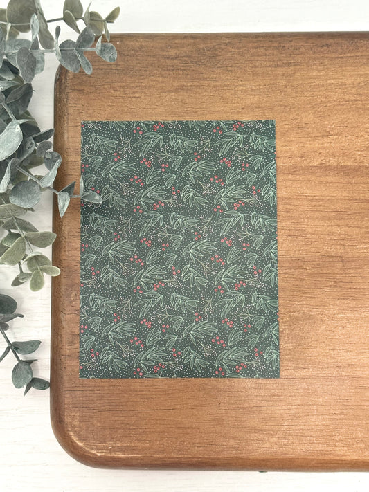 Dark Holly & Berries | CH41 | Image Transfer Paper