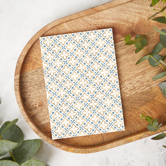 Tan with Blue Moroccan Tile | MR01 | Image Transfer Paper