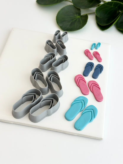 Flip Flops (Mirror Set) | Polymer Clay Cutter