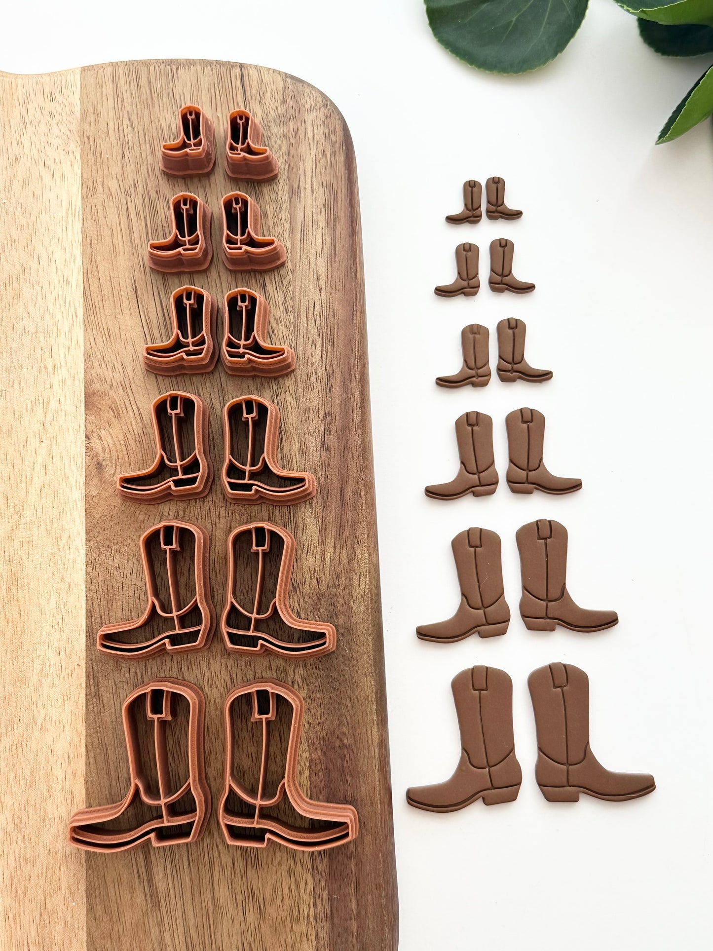 Cowboy Boots (Mirror Set) | Polymer Clay Cutter