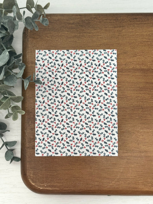 Boho Holly & Berries | CH52 | Image Transfer Paper