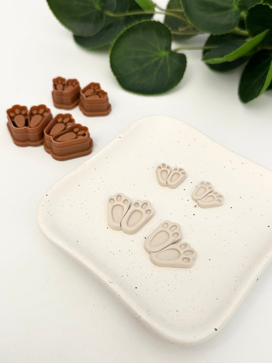 Bunny Feet (Mirror Set) | Polymer Clay Cutter