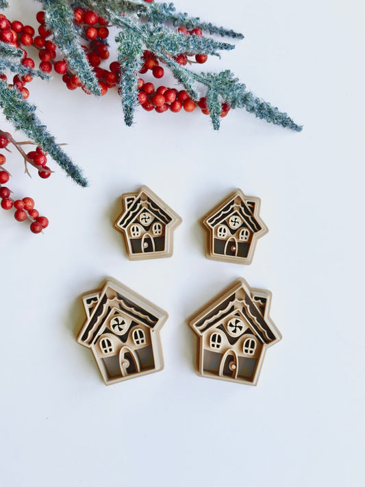 Gingerbread House (Mirror Set) | Polymer Clay Cutter