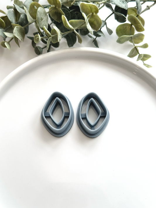 Organic Oval Loop | Mirrored Set | Hoop | Polymer Clay Cutter