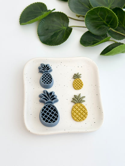 Pineapple and Leaf Crown | Polymer Clay Cutter