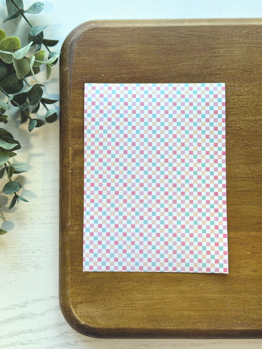 Pink Retro Checkerboard | ML06 | Image Transfer Paper