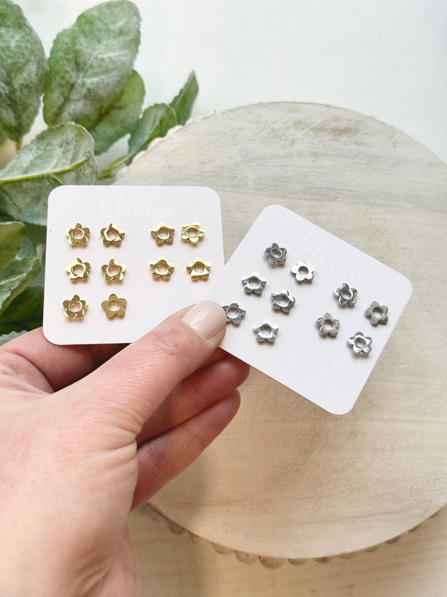 Five Petal Open Daisy | Add-On Stud Packs (5 pair)