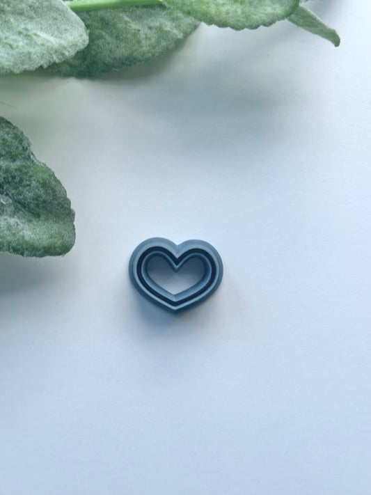 Bordered Chubby Heart | Polymer Clay Cutter