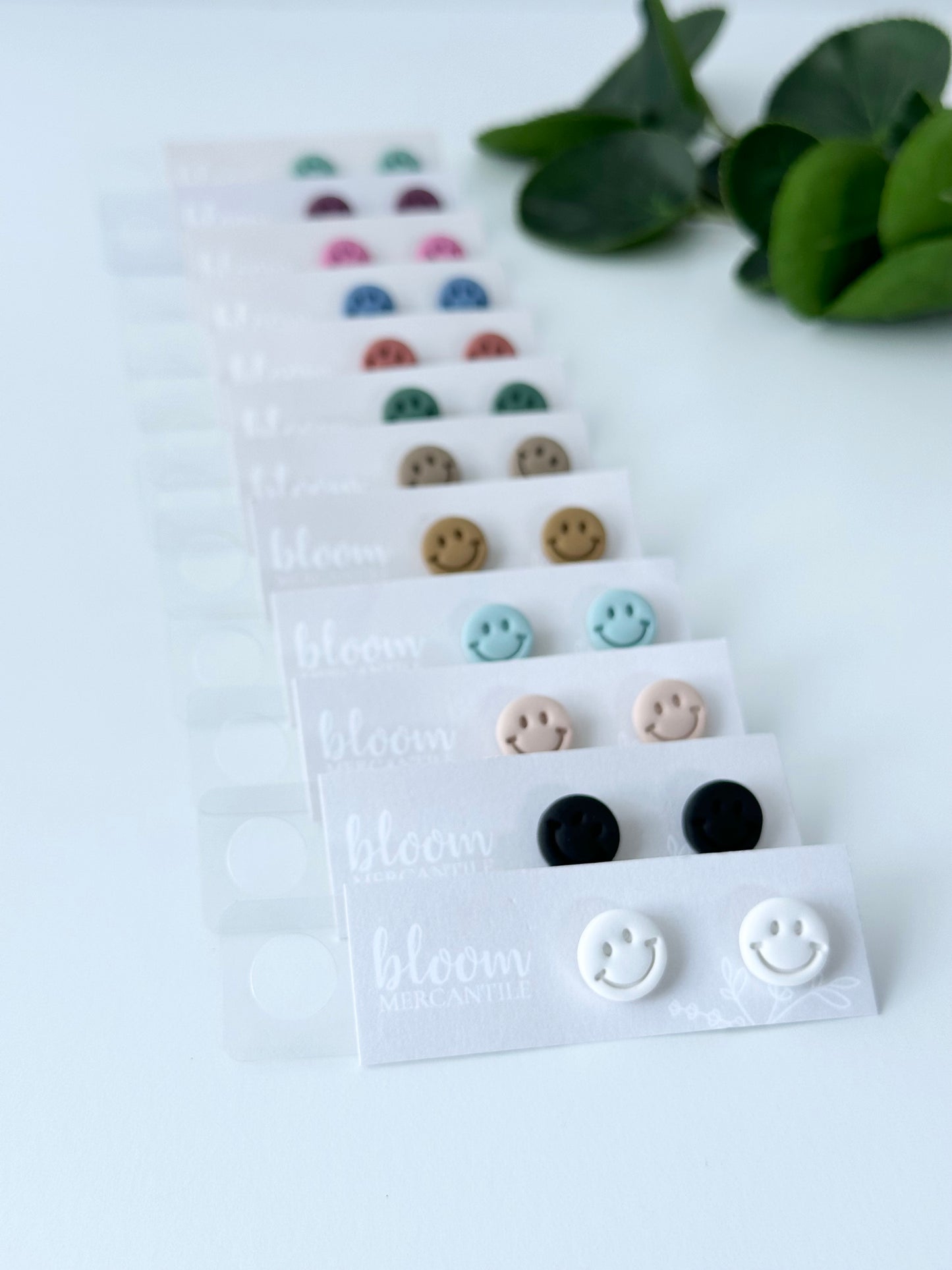 Smiley Studs | Polymer Clay Earrings