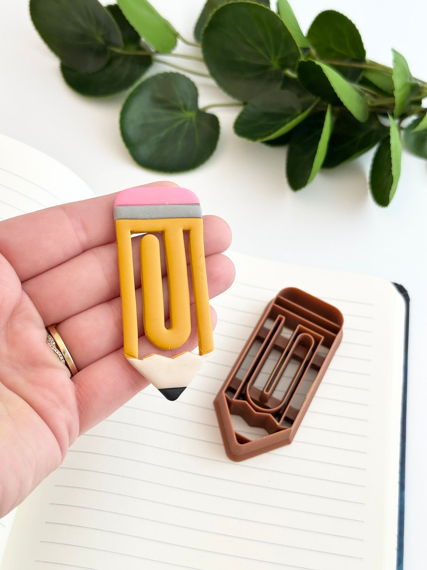 Pencil Paperclip Bookmark | Polymer Clay Cutter