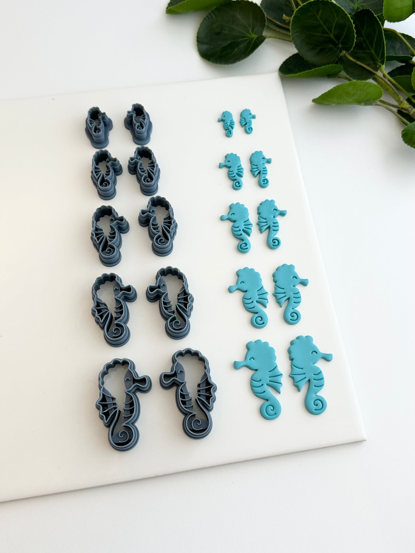 Seahorse (Mirror Set) | Polymer Clay Cutter