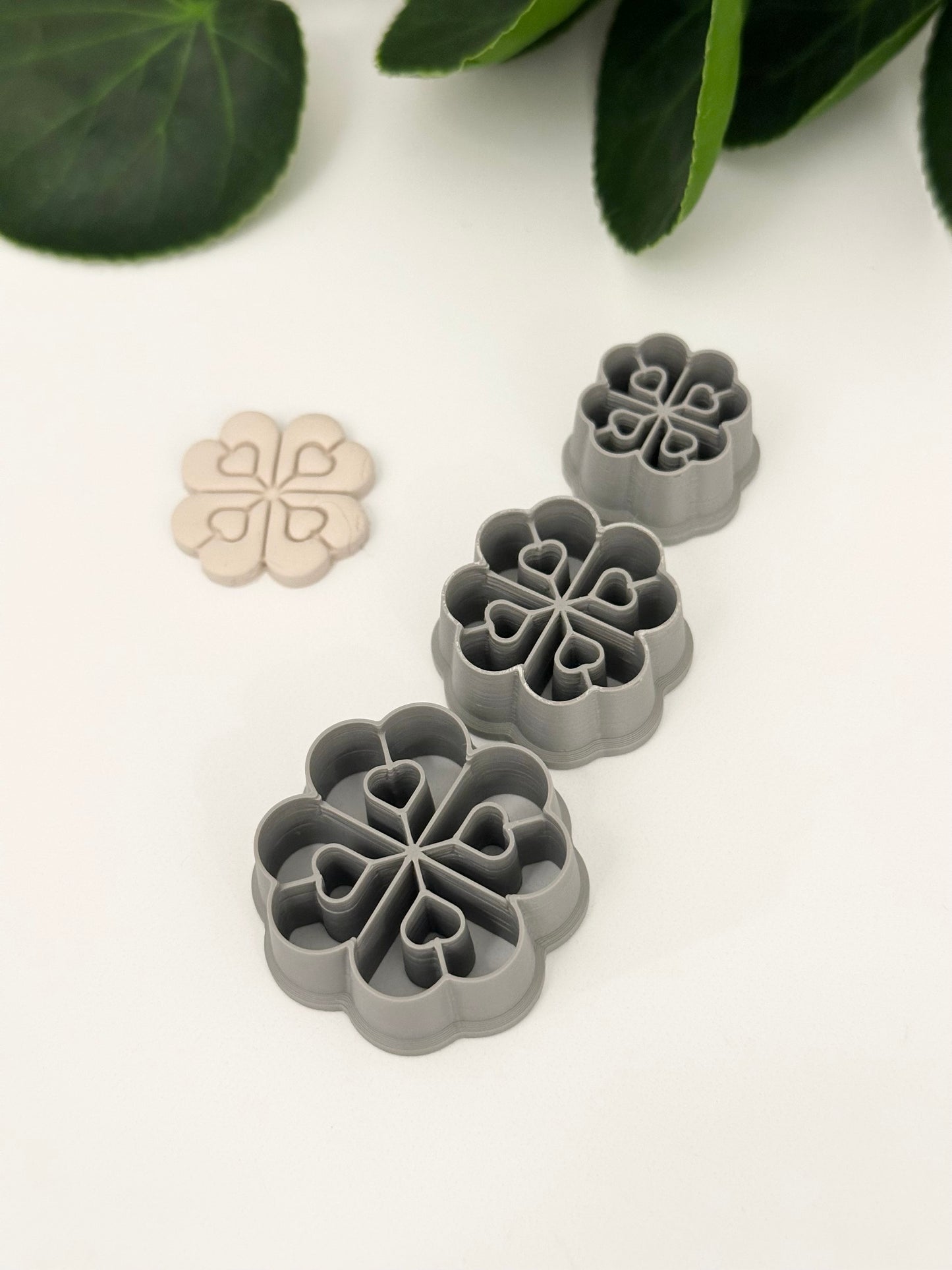 Embossed Four Leaf Clover | Polymer Clay Cutter