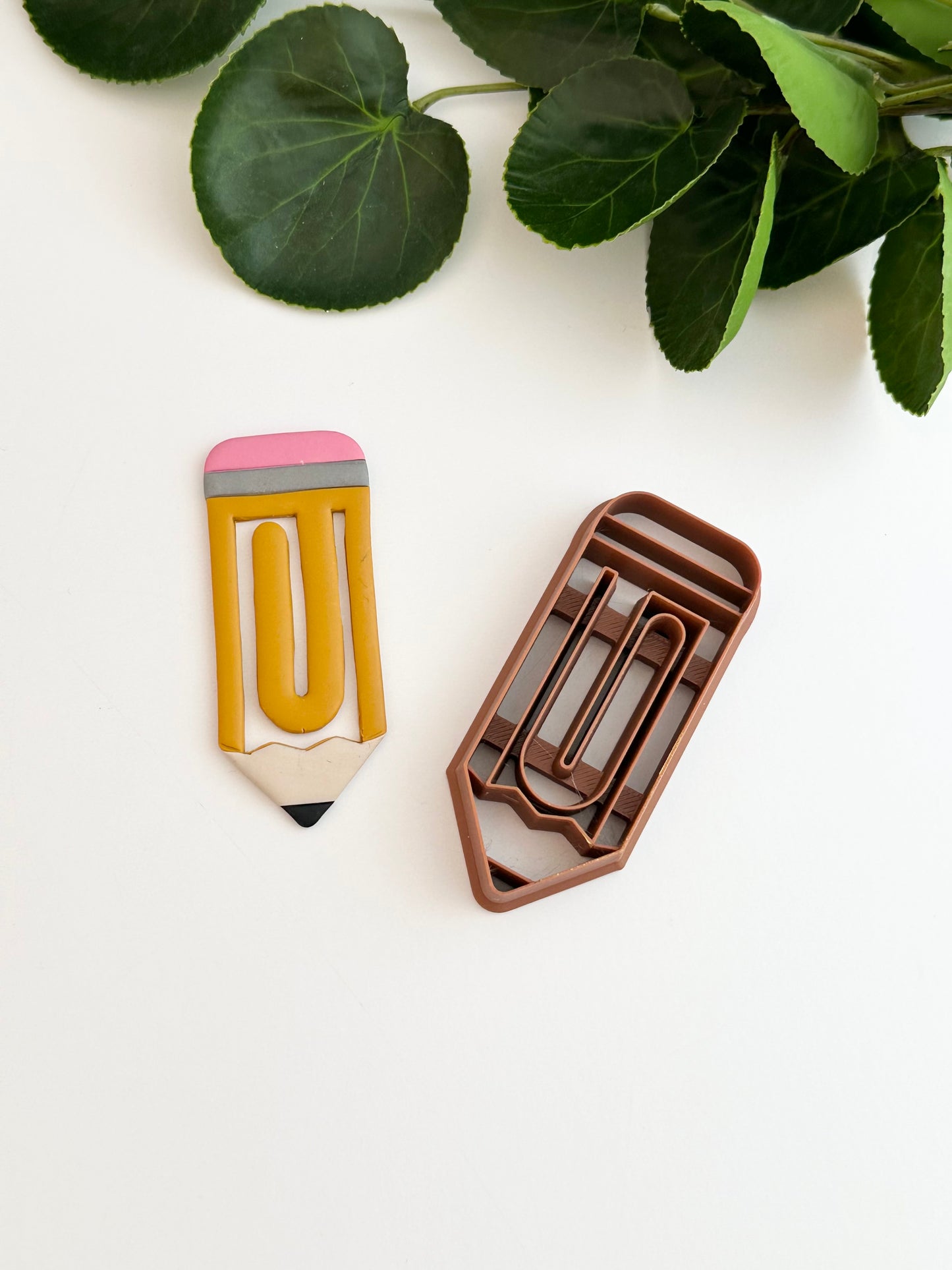 Pencil Paperclip Bookmark | Polymer Clay Cutter