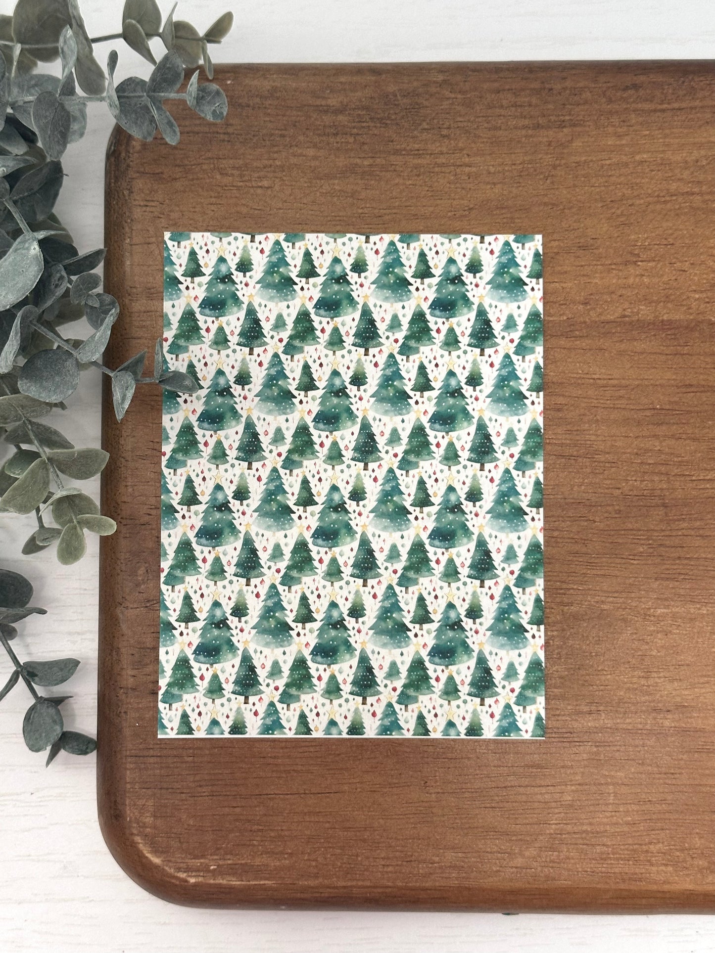 Watercolor Christmas Trees | CH58 | Image Transfer Paper