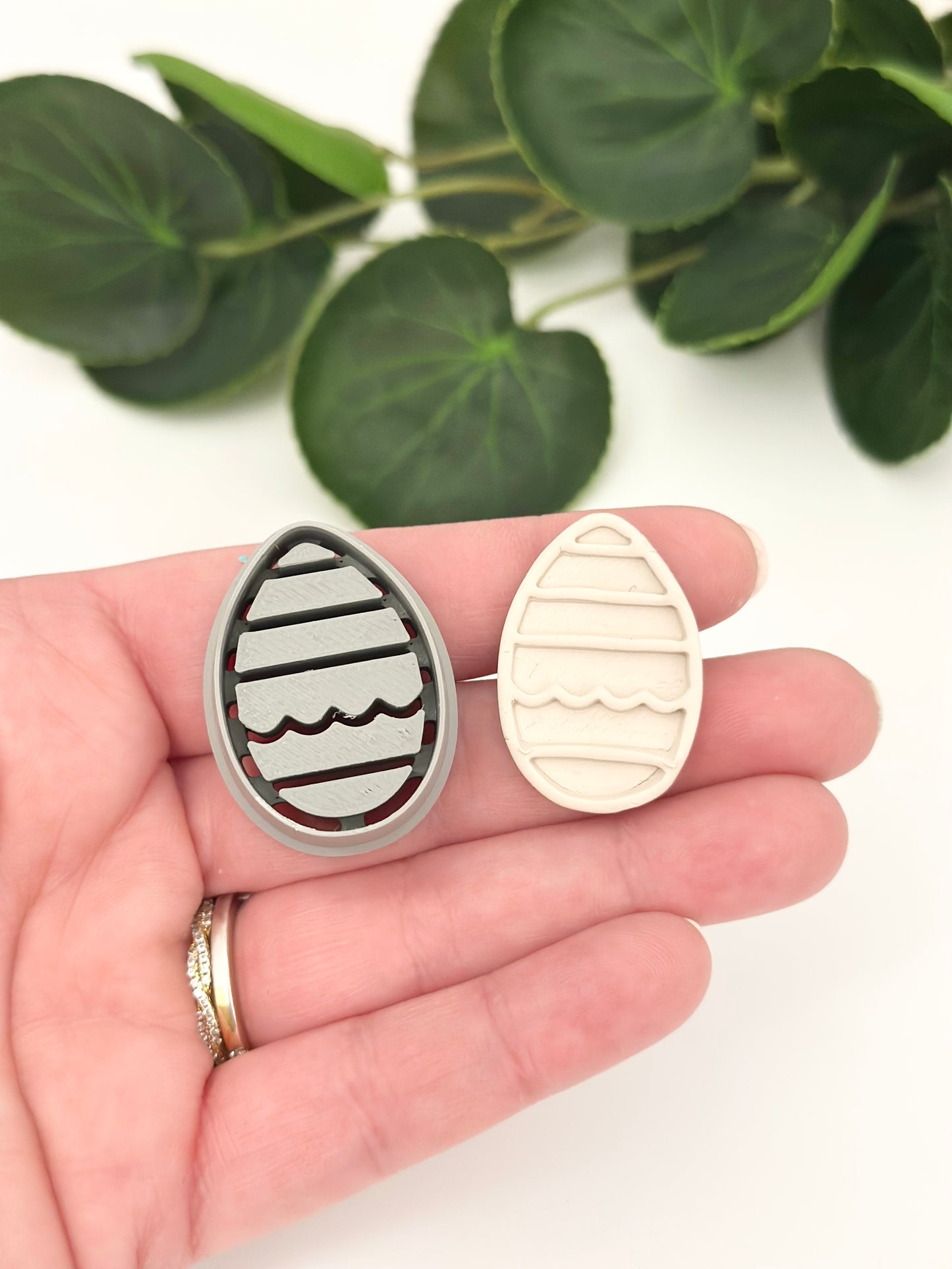 Scandinavian Striped Easter Egg | Polymer Clay Cutter