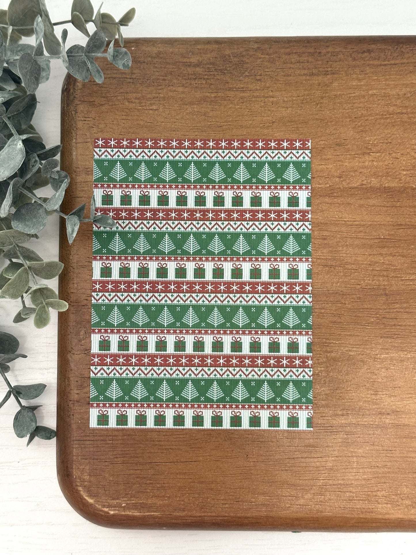 Christmas Tree & Gift Knit Sweater | CH26 | Image Transfer Paper