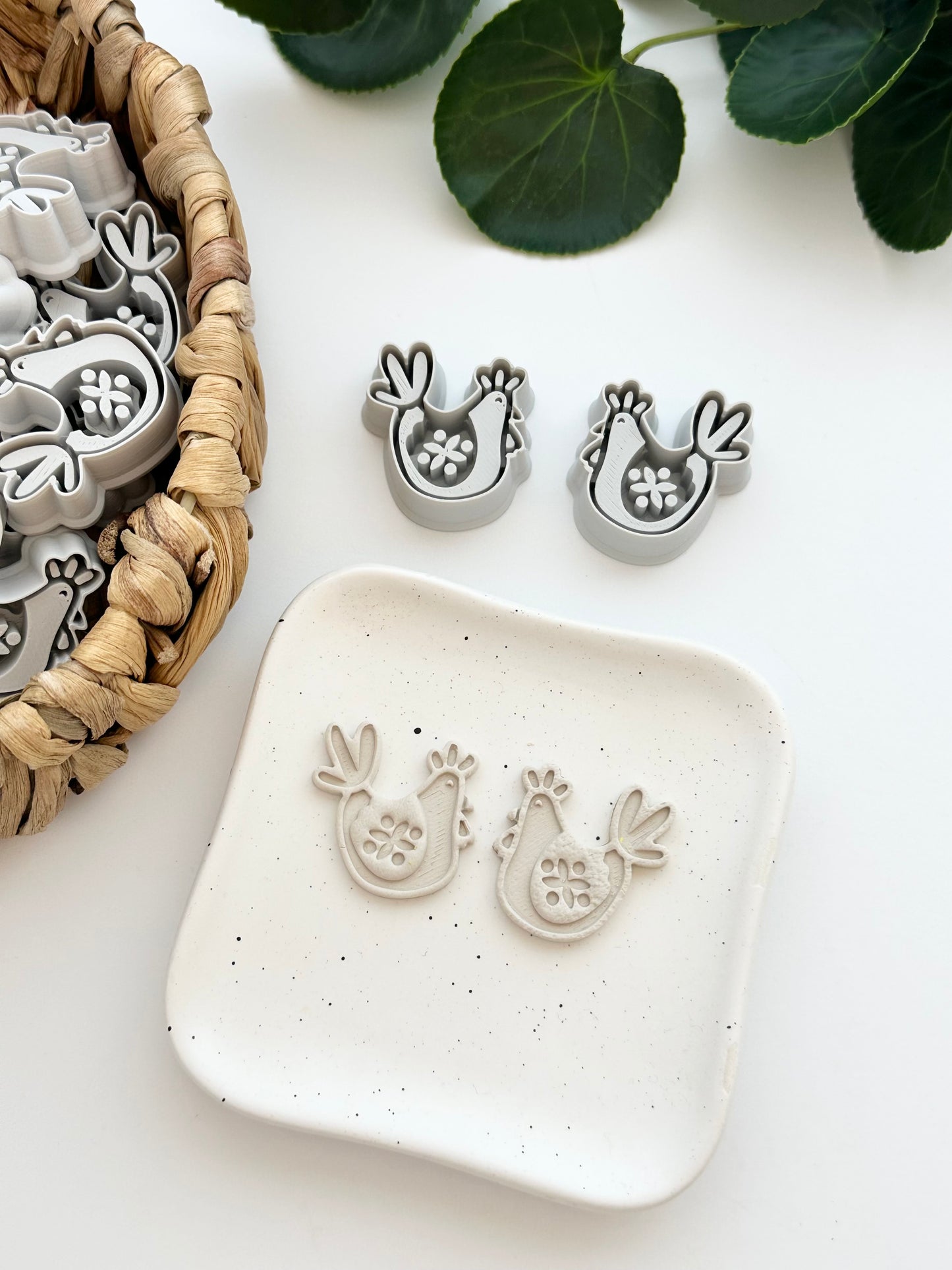 Scandinavian Chicken (Mirror Set) | Polymer Clay Cutter