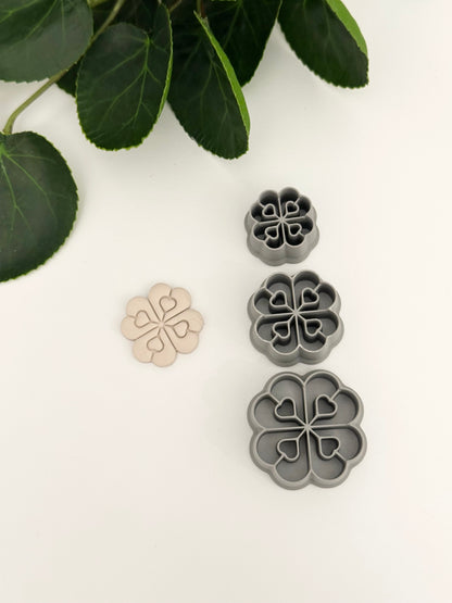 Embossed Four Leaf Clover | Polymer Clay Cutter